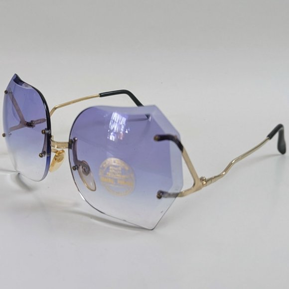 NWT TruVintage Lady\'s 80\'s fashion diamond cut rimless Gradient lens Sunglasses main image 11